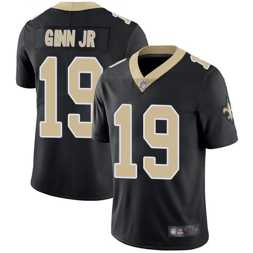 Men New Orleans Saints Limited Black Ted Ginn Jr Home Jersey NFL Football #19 Vapor Untouchable Jersey